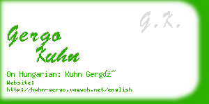 gergo kuhn business card